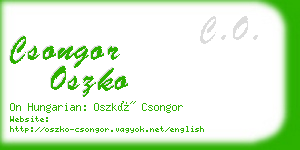 csongor oszko business card